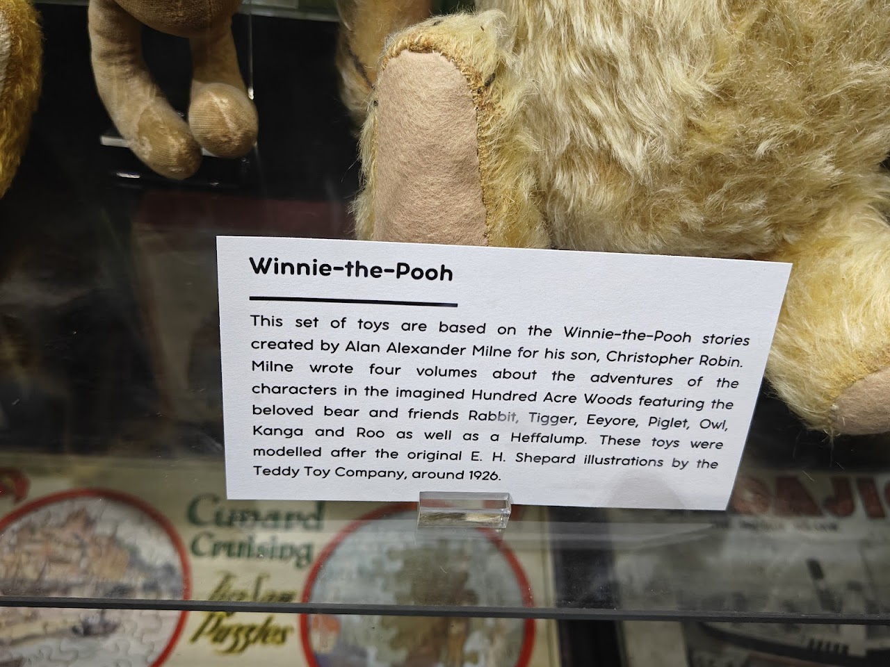 Winnie the Pooh toy set at the Museum of Brands London